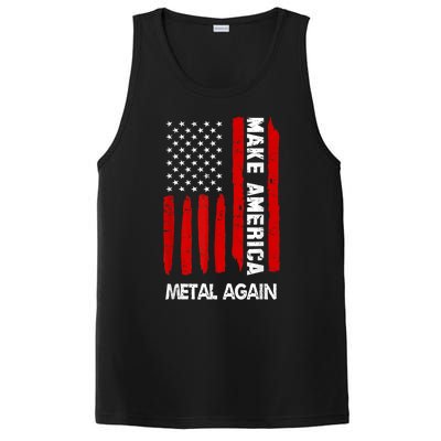 Forth 4th Of July Gift Funny Outfit Make America Metal Again Cute Gift PosiCharge Competitor Tank