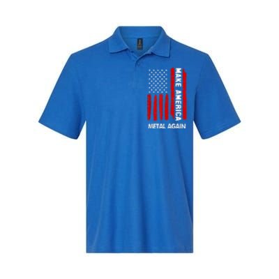 Forth 4th Of July Gift Funny Outfit Make America Metal Again Cute Gift Softstyle Adult Sport Polo