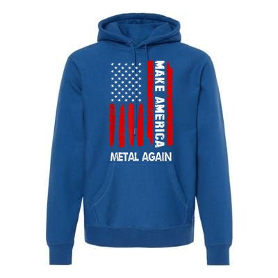 Forth 4th Of July Gift Funny Outfit Make America Metal Again Cute Gift Premium Hoodie