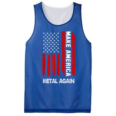 Forth 4th Of July Gift Funny Outfit Make America Metal Again Cute Gift Mesh Reversible Basketball Jersey Tank