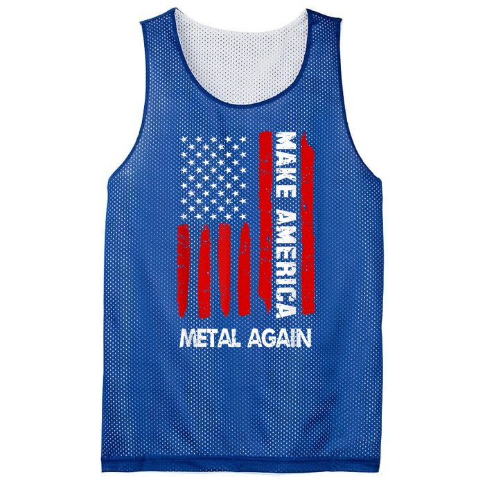 Forth 4th Of July Gift Funny Outfit Make America Metal Again Cute Gift Mesh Reversible Basketball Jersey Tank