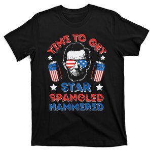 Funny 4th Of July Star Spangled Hammered Drinking T-Shirt