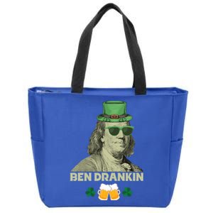 Franklin 4th Of July Tee Ben Drankin Benjamin Franklin Great Gift Zip Tote Bag