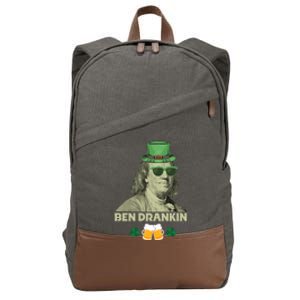 Franklin 4th Of July Tee Ben Drankin Benjamin Franklin Great Gift Cotton Canvas Backpack