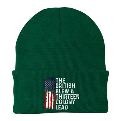 Funny 4th Of July British Blew 13 Colony Lead Retro Fun Knit Cap Winter Beanie