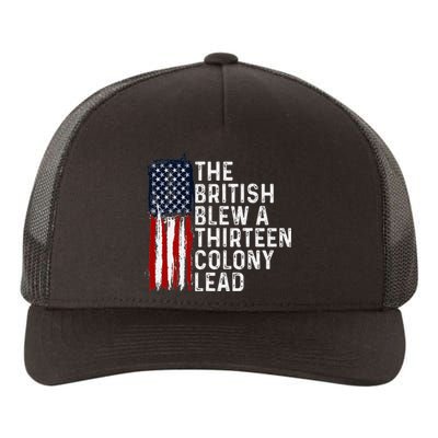 Funny 4th Of July British Blew 13 Colony Lead Retro Fun Yupoong Adult 5-Panel Trucker Hat