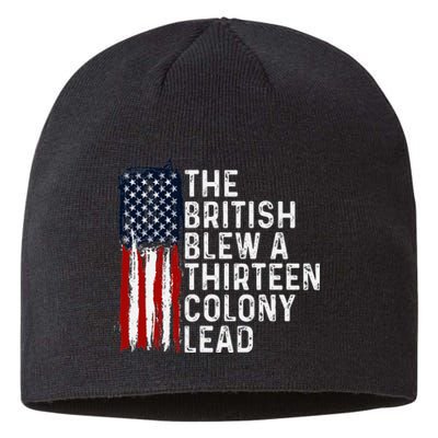 Funny 4th Of July British Blew 13 Colony Lead Retro Fun Sustainable Beanie