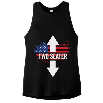 Funny 4th Of July Dirty Two Seater Ladies PosiCharge Tri-Blend Wicking Tank