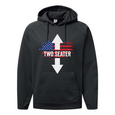 Funny 4th Of July Dirty Two Seater Performance Fleece Hoodie