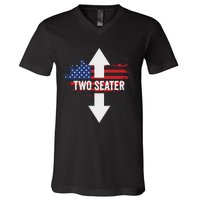 Funny 4th Of July Dirty Two Seater V-Neck T-Shirt