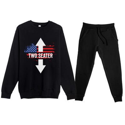 Funny 4th Of July Dirty Two Seater Premium Crewneck Sweatsuit Set