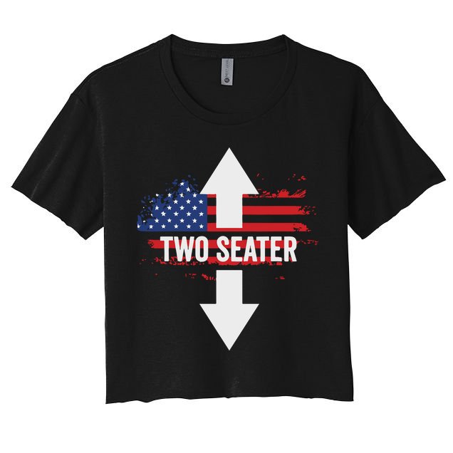 Funny 4th Of July Dirty Two Seater Women's Crop Top Tee