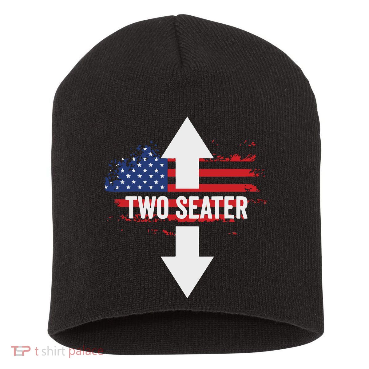 Funny 4th Of July Dirty Two Seater Short Acrylic Beanie