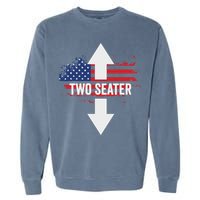 Funny 4th Of July Dirty Two Seater Garment-Dyed Sweatshirt