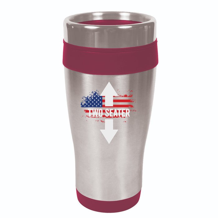 Funny 4th Of July Dirty Two Seater 16oz Travel Tumbler