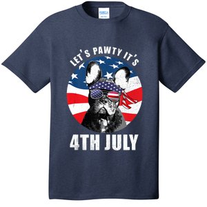 Frenchie 4th Of July French Bulldog Usa Flag Lets Pawty T-Shirt