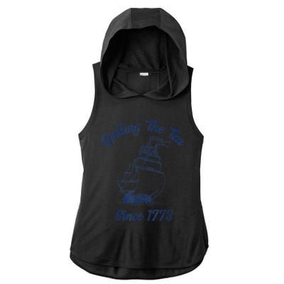 Fun 4th Of July Spilling The Tea Since 1773 History Teacher Ladies PosiCharge Tri-Blend Wicking Draft Hoodie Tank