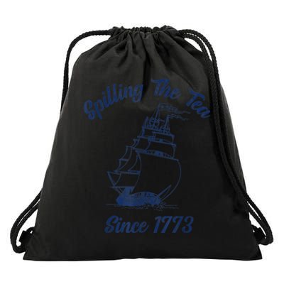 Fun 4th Of July Spilling The Tea Since 1773 History Teacher Drawstring Bag