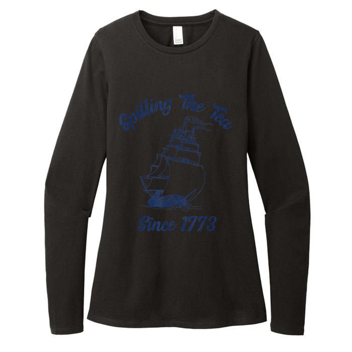 Fun 4th Of July Spilling The Tea Since 1773 History Teacher Womens CVC Long Sleeve Shirt