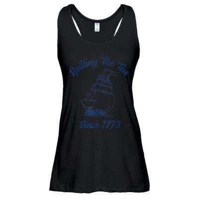 Fun 4th Of July Spilling The Tea Since 1773 History Teacher Ladies Essential Flowy Tank