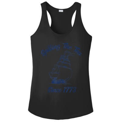 Fun 4th Of July Spilling The Tea Since 1773 History Teacher Ladies PosiCharge Competitor Racerback Tank