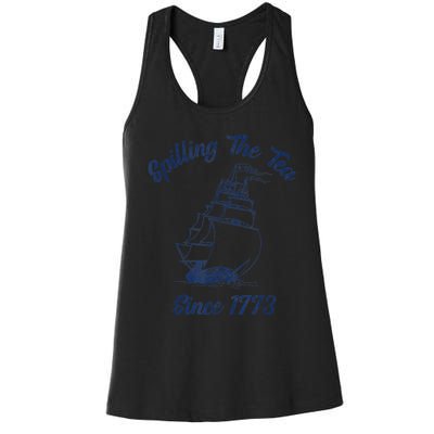 Fun 4th Of July Spilling The Tea Since 1773 History Teacher Women's Racerback Tank