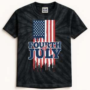 Funny 4th Of July Amerrican Flag Kids Tie-Dye T-Shirt