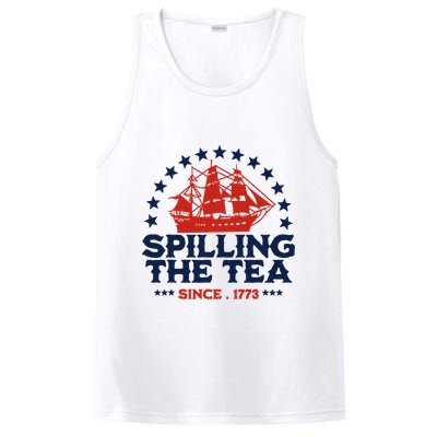 Funny 4th Of July Spilling The Tea Since 1773 Fourth Of July PosiCharge Competitor Tank