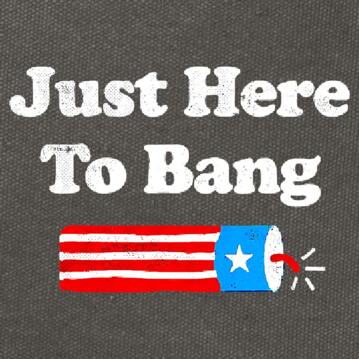 Funny 4th Of July Just Here To Bang Fireworks Fourth Of July. Cotton Canvas Backpack