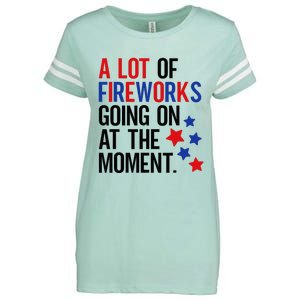 Funny 4th Of July A Lot Of Fireworks Going On At The Moment Enza Ladies Jersey Football T-Shirt