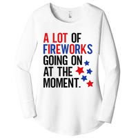 Funny 4th Of July A Lot Of Fireworks Going On At The Moment Women's Perfect Tri Tunic Long Sleeve Shirt