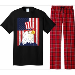 Funny 4th Of July American Flag Patriotic Eagle Usa Gift Pajama Set