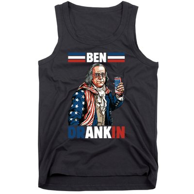 Funny 4th Of July Ben Drankin Patriotic. Tank Top