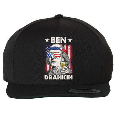 Funny 4th Of July Ben Drankin Patriotic. Wool Snapback Cap