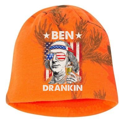 Funny 4th Of July Ben Drankin Patriotic. Kati - Camo Knit Beanie