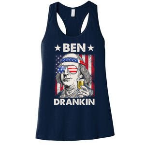 Funny 4th Of July Ben Drankin Patriotic. Women's Racerback Tank