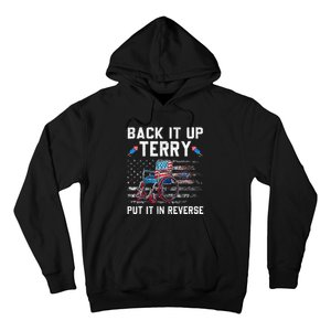 Funny 4th Of July Back Up Terry Put It In Reverse Us Flag Hoodie