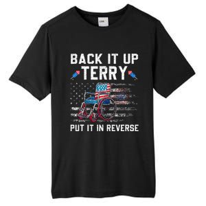 Funny 4th Of July Back Up Terry Put It In Reverse Us Flag Tall Fusion ChromaSoft Performance T-Shirt