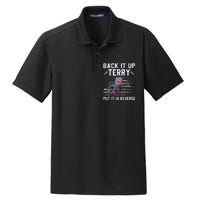 Funny 4th Of July Back Up Terry Put It In Reverse Us Flag Dry Zone Grid Polo