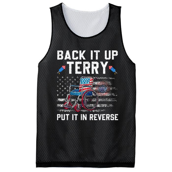 Funny 4th Of July Back Up Terry Put It In Reverse Us Flag Mesh Reversible Basketball Jersey Tank