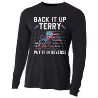 Funny 4th Of July Back Up Terry Put It In Reverse Us Flag Cooling Performance Long Sleeve Crew