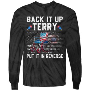 Funny 4th Of July Back Up Terry Put It In Reverse Us Flag Tie-Dye Long Sleeve Shirt