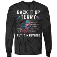 Funny 4th Of July Back Up Terry Put It In Reverse Us Flag Tie-Dye Long Sleeve Shirt