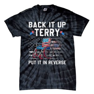 Funny 4th Of July Back Up Terry Put It In Reverse Us Flag Tie-Dye T-Shirt