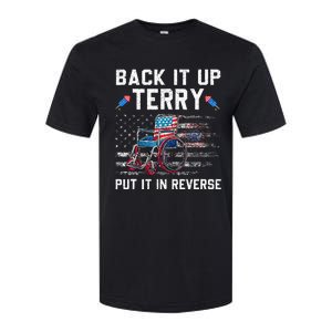 Funny 4th Of July Back Up Terry Put It In Reverse Us Flag Softstyle CVC T-Shirt