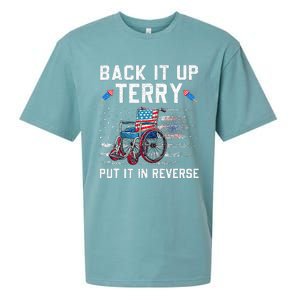 Funny 4th Of July Back Up Terry Put It In Reverse Us Flag Sueded Cloud Jersey T-Shirt