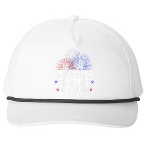 Funny 4th of July Fireworks director I run you run Snapback Five-Panel Rope Hat