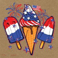 Funny 4th Of July Patriotic Popsicle Cotton Canvas Backpack