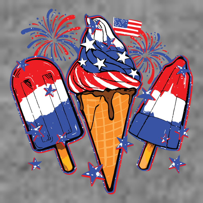 Funny 4th Of July Patriotic Popsicle Hooded Wearable Blanket