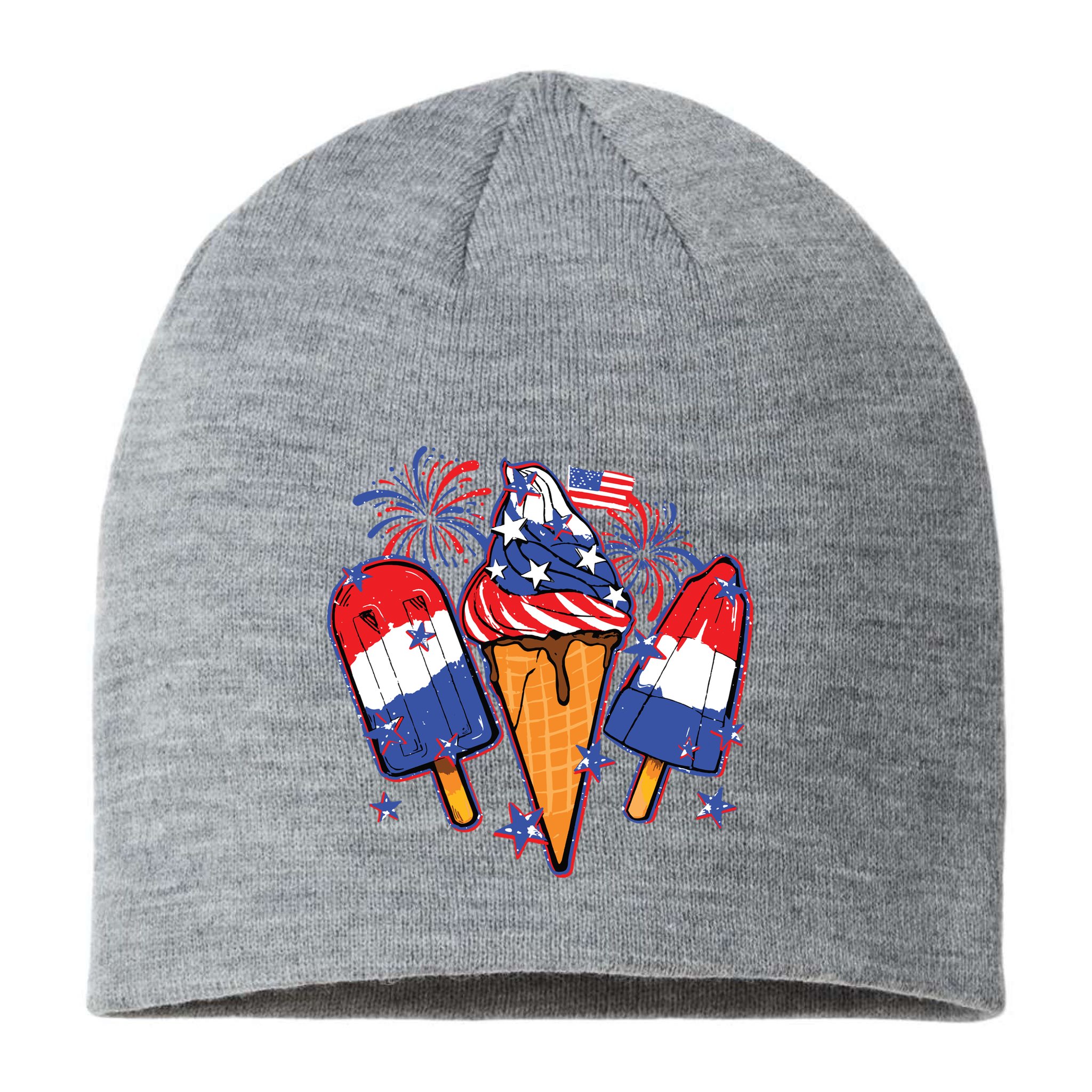 Funny 4th Of July Patriotic Popsicle Sustainable Beanie